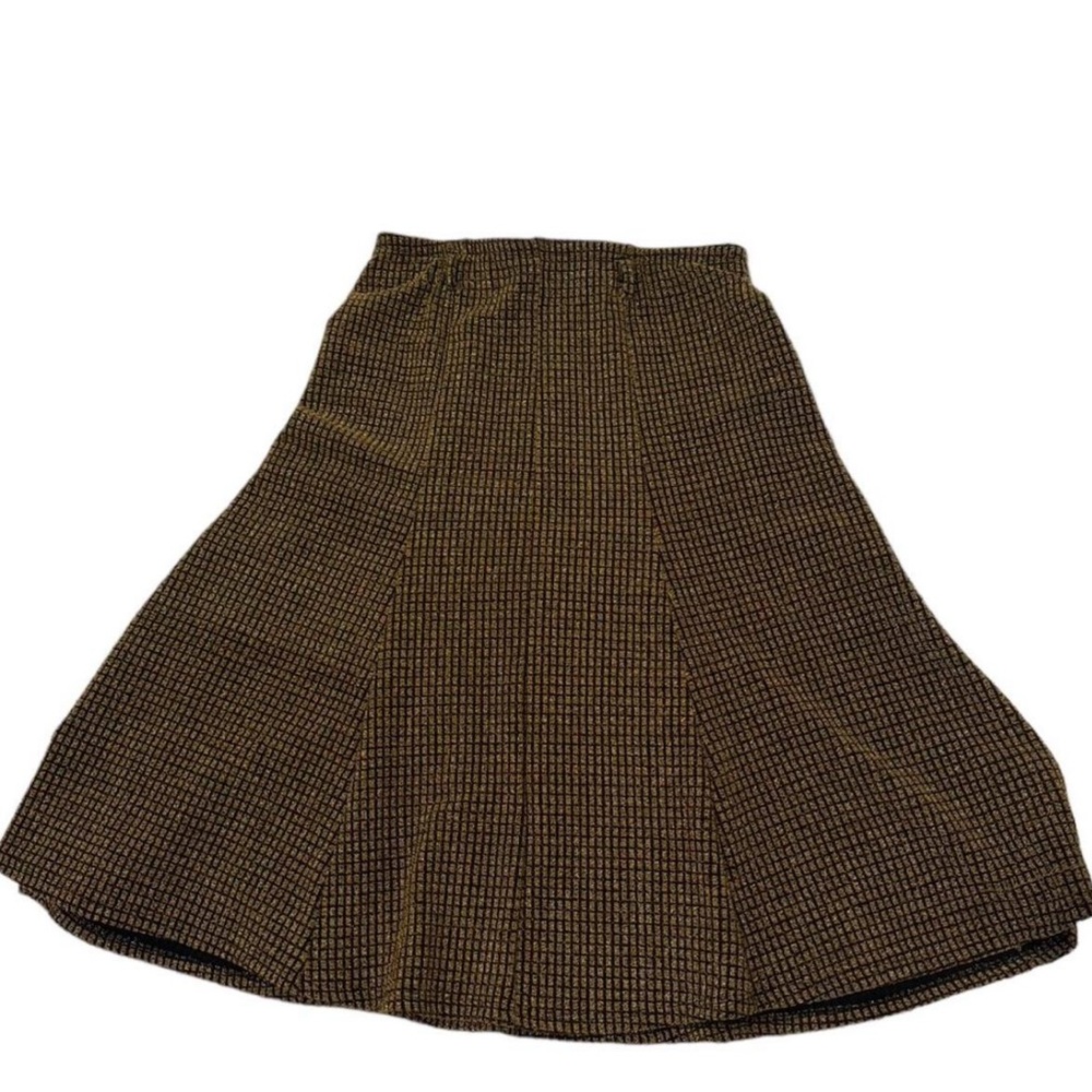 Gold and black gingham skirt
